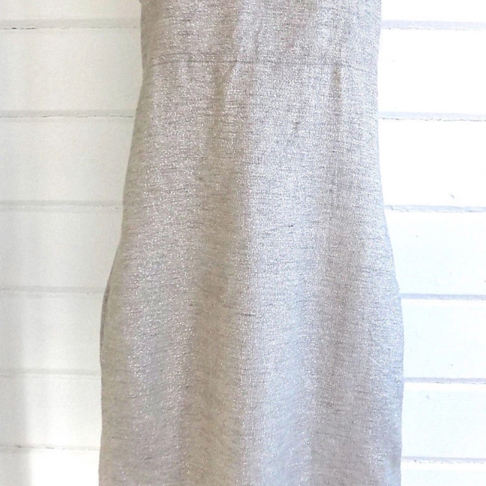 Eileen Fisher sparkly silver grey linen dress S - Picture 6 of 14